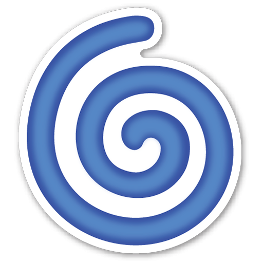 Decorative blue swirl